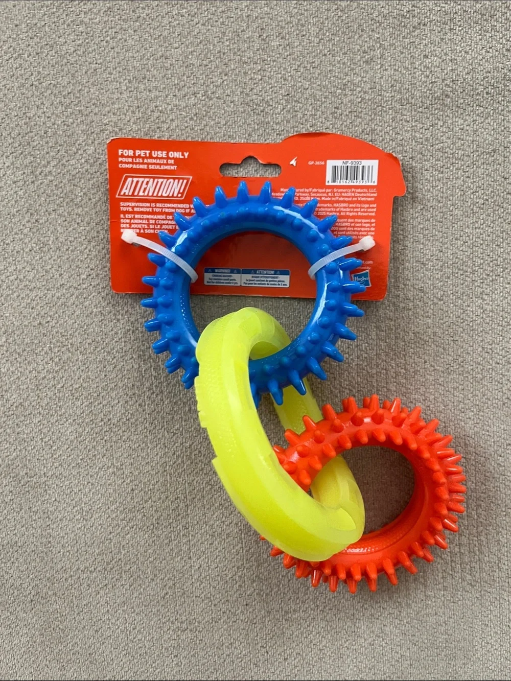 Dental Chew Rings - Yellow, Blue, Orange